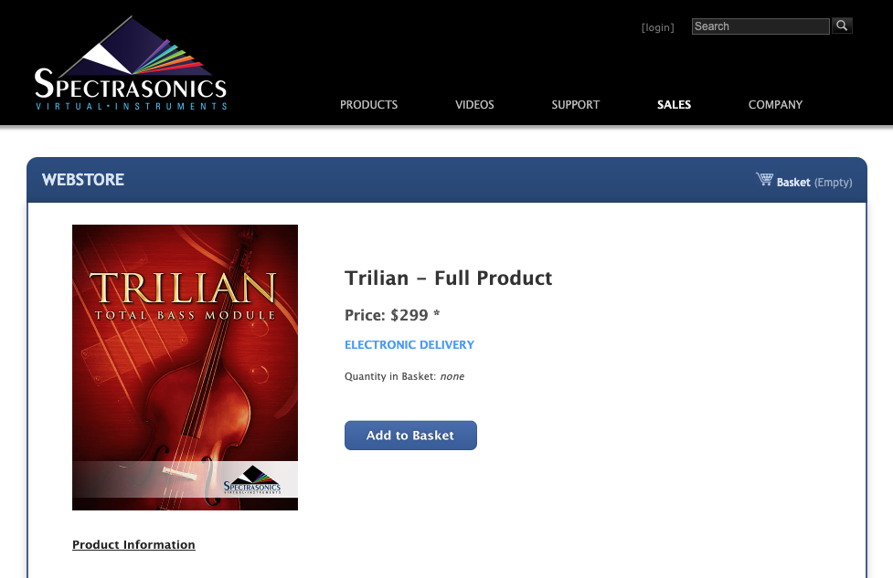 Trilian - 購入画面