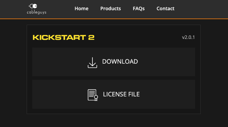 KICKSTART2 アップグレード画面 3