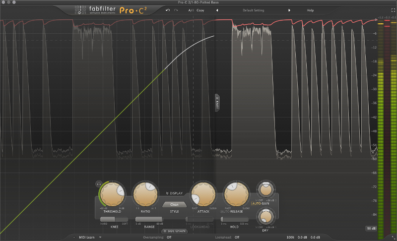 fabfilter Pro-C2 - ユーザーインターフェース