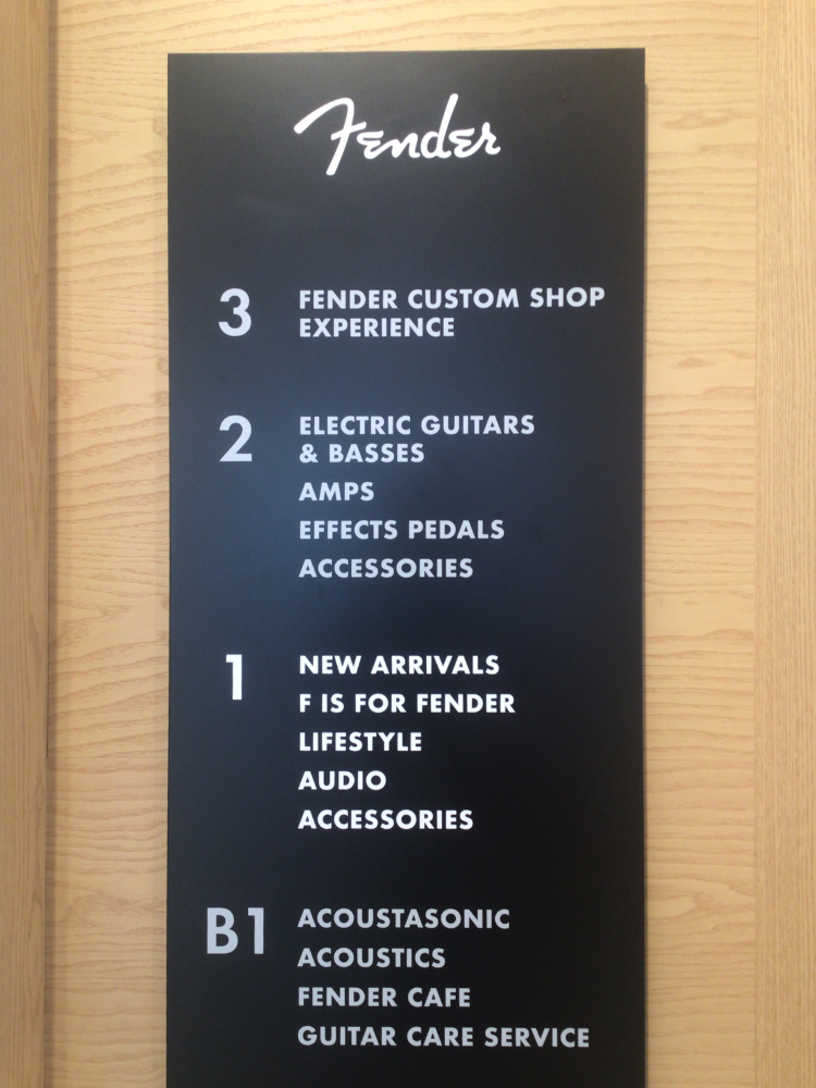 Fender Flagship Tokyo Floor Guide